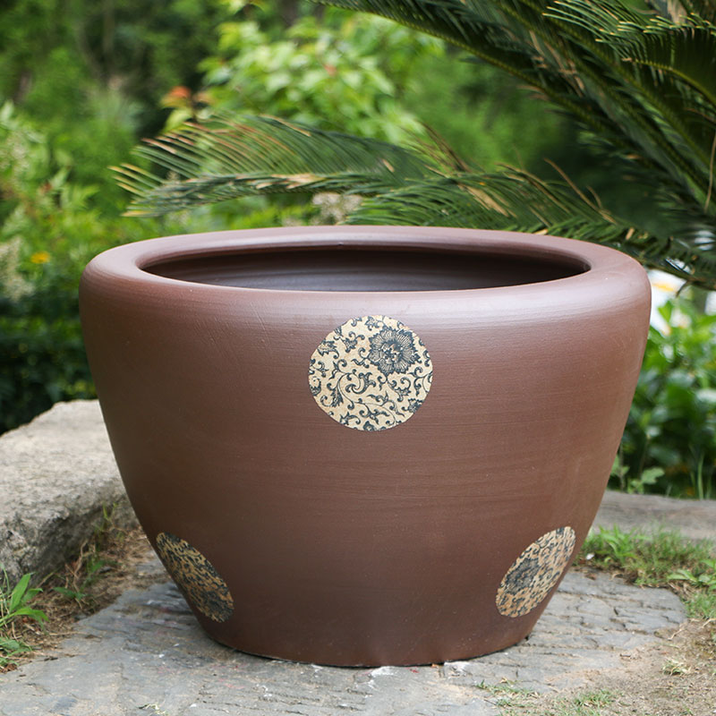 陶瓷花盆特大号酒店落地摆件睡莲碗莲盆荷花缸庭院种树缸仿古水缸