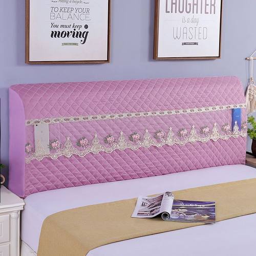 全包布艺简约现代夹棉床头套防尘罩通用软包实木床头防尘罩保护套