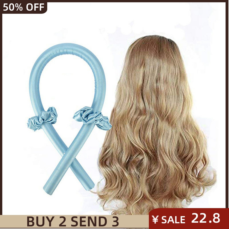 Heatless Curling Rod Headband No Heat Curls Ribbon Hair Roll
