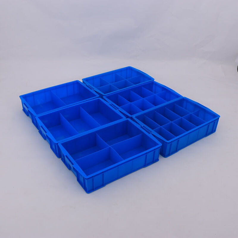 塑料三分格箱530大号大格子收纳筐单排3格箱五金零件周转盒590*38