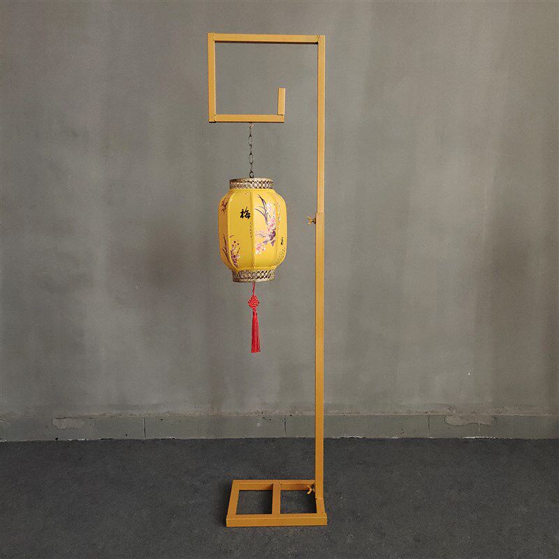 2022新款婚庆道具中式灯笼路引D铁艺升降宫灯路引挂钩路引铁艺架