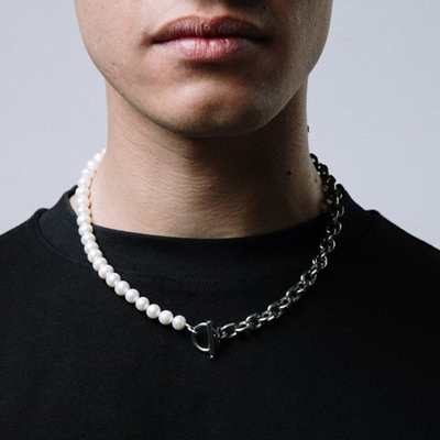 New Fashion Chunky Chain Necklace Men Classic Stainless Stee