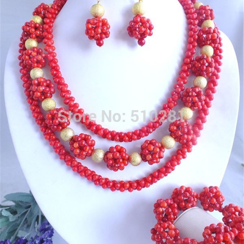 Exquisite. Fashion   Amazing Lovely African Coral Necklace J