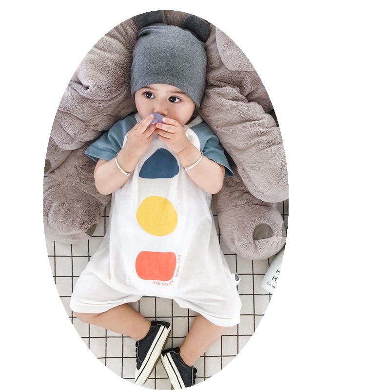 三个月宝宝衣服夏季婴儿连体衣纯棉薄款0-16男女童哈衣爬服新生儿