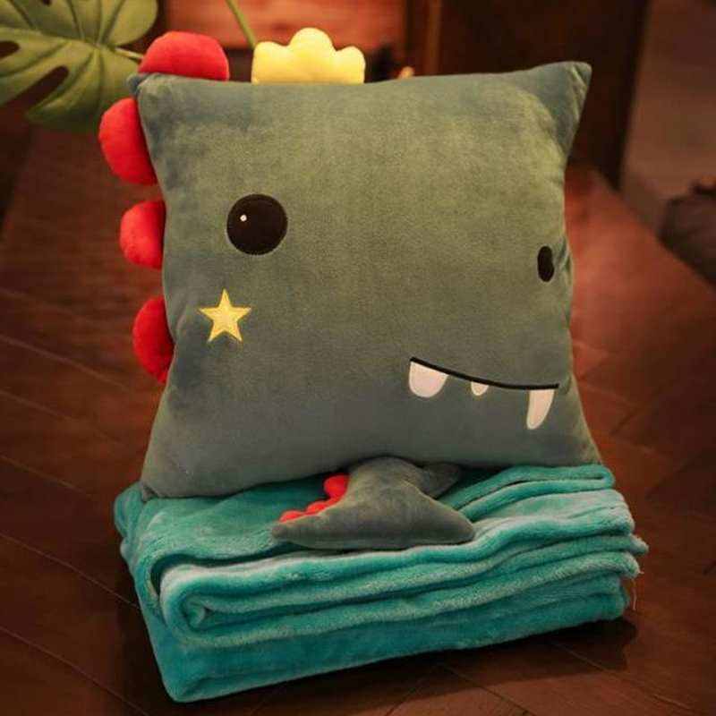 沙发毯轿车车里抱被欧式便携抱枕被长途可打开靠枕儿童女孩被子两