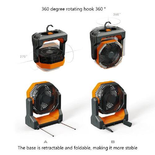 好货80000mAh Telescopic Electric Fan Wireless Multifunction