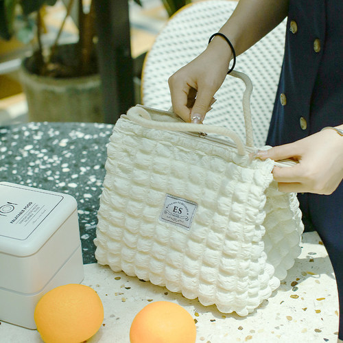 饭袋便当包手提大容量铝箔保温袋饭包餐包法式女生上班带饭便当袋