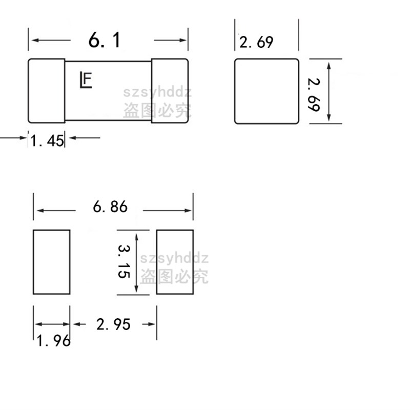 1808贴片保险丝0.5A1A2A3A4A5A6.3A7A8A10A15A125v250v熔断器力特