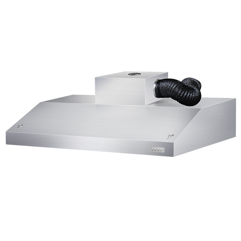 不锈钢排烟罩强力排风机厨房小型饭店农村土灶抽吸油烟一体机商用