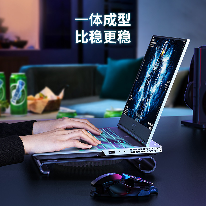 笔记本散热底座游戏本散热器静音压风式支架 笔记本散热支架