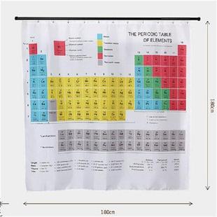Hot Periodic Table Of Elements Bathroom Curtains
