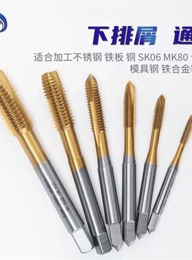 ZG进口镀钛螺旋丝锥机用丝攻M18M20M21M24*0.5/0.75*1X1.25/1.5*2