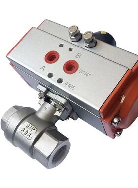 Q611F-16P 气动两片式球阀二通直通式内螺纹丝扣快速切断阀25 1寸