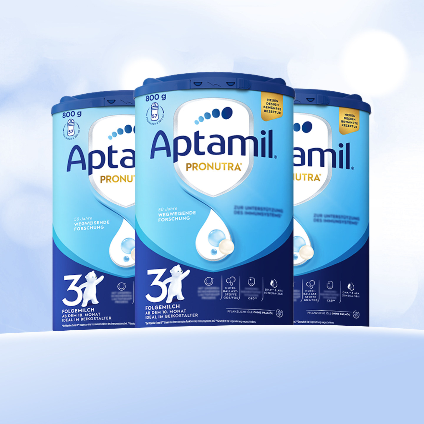 德国爱他美3段经典版婴幼儿配方奶粉德爱蓝罐3段10-12个月*3罐装