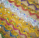 手工制作花边亮片民族舞台花边服装 饰DIY手工金银 辅料辅料配饰装