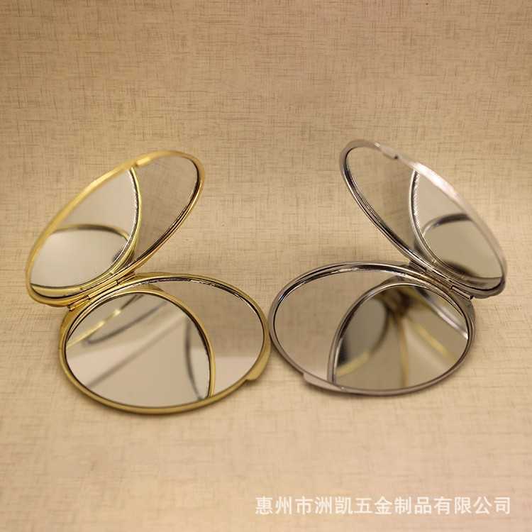 新款直销圆形金属简易化妆镜 双面折叠镜子 DIY镜子 广告礼品镜8