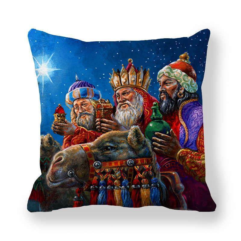 直销新款圣诞系列加密桃皮绒抱枕套跨境平台货源T061,居家布艺,抱枕被,淘宝优惠券,粉丝福利购,淘宝优惠卷