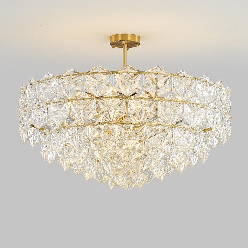 直销新款法式水晶吊灯客厅灯后现代主卧室简约大气艺术样板房餐厅