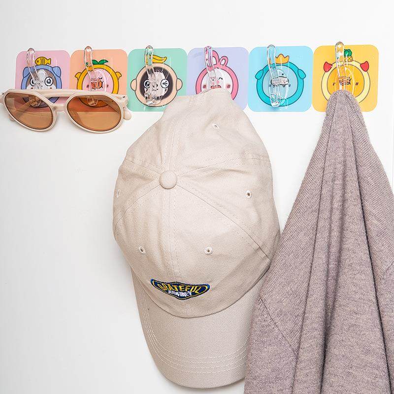 新款直销免打孔黏胶连排挂钩家用卡通长条连钩门后无痕挂钩洗漱袋,收纳整理,挂钩/粘钩,淘宝优惠券,粉丝福利购,淘宝优惠卷