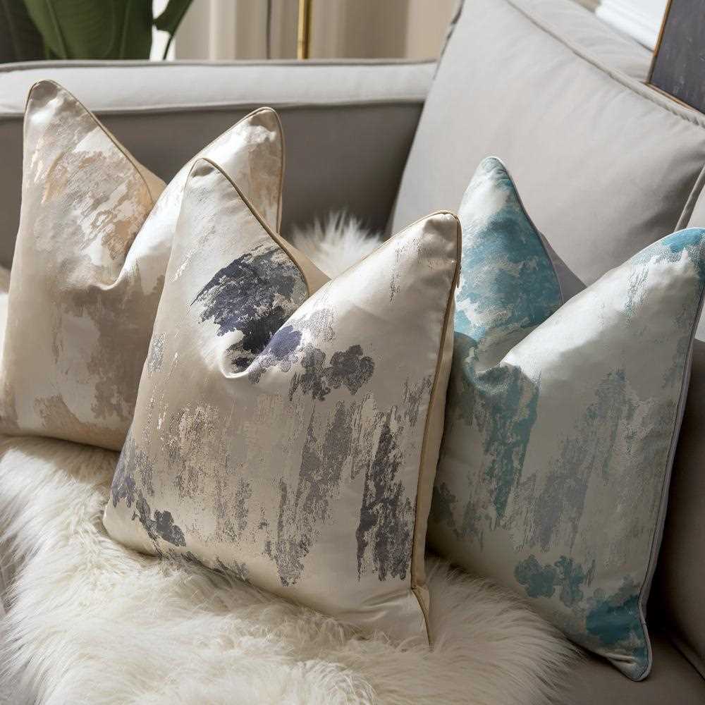 直销新款现代软装样板房沙发方形靠垫PP棉中式轻奢风靠枕大方形