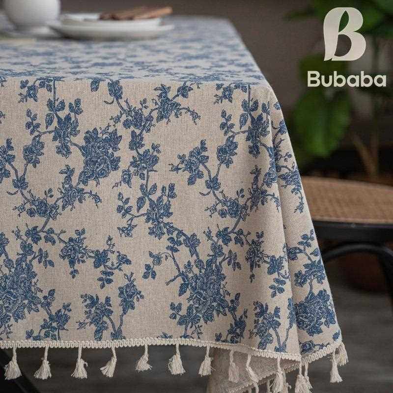 新款直销跨境复古棉麻印花餐桌布流苏台布家用茶几防尘盖巾现货,居家布艺,桌布,淘宝优惠券,粉丝福利购,淘宝优惠卷