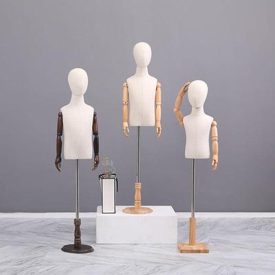 直销新款儿童模特道具半身人台服装店展示架童装店男女小孩带头模