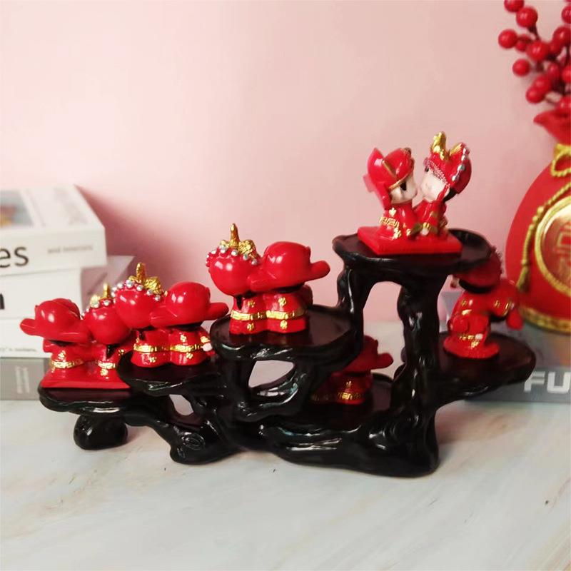 直销新款中式婚庆娃娃结婚礼物新婚礼品婚房创意家居桌面装饰摆件
