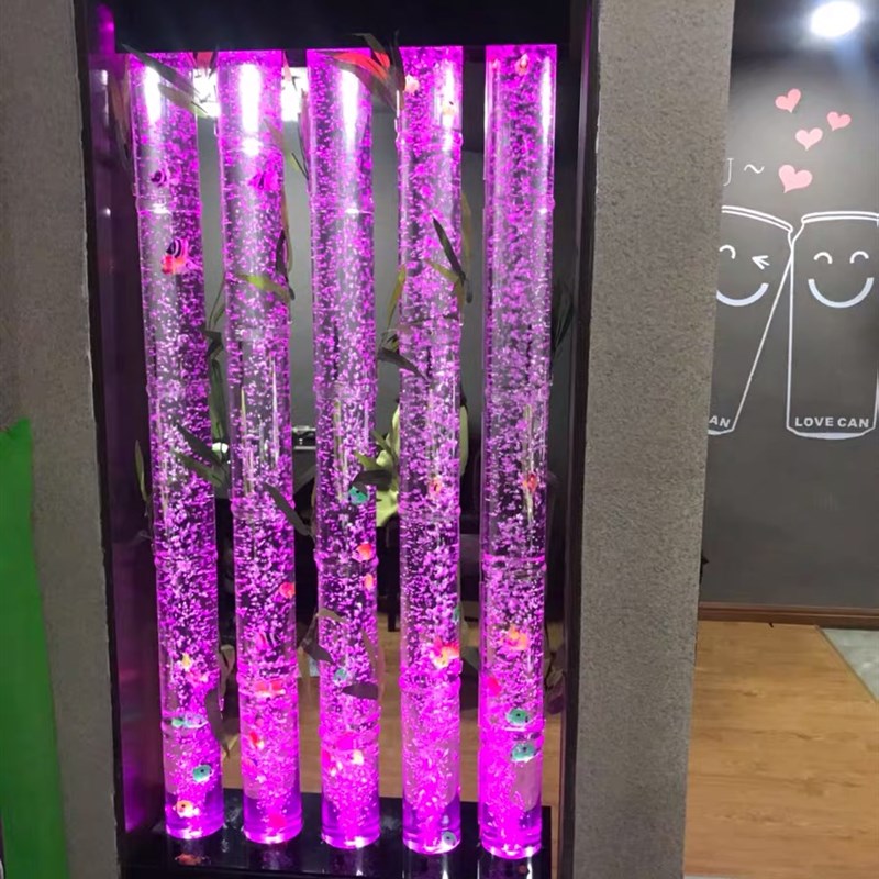 亚克力水珠灯 风水水柱灯 气泡柱 圆管 圆柱屏风可定制
