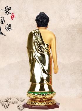 现货西方三圣接引像站莲 阿弥陀佛佛像 寺庙 居家供奉 工艺品摆件