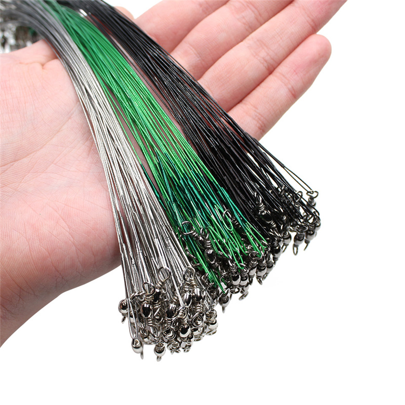 20PCS Anti Bite Steel Fishing Line 15cm-30cm Steel Wire Lead