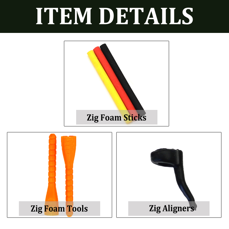 12PCS Carp Fishing Accessories for Zig Rig Zig Aligna Kit Fo