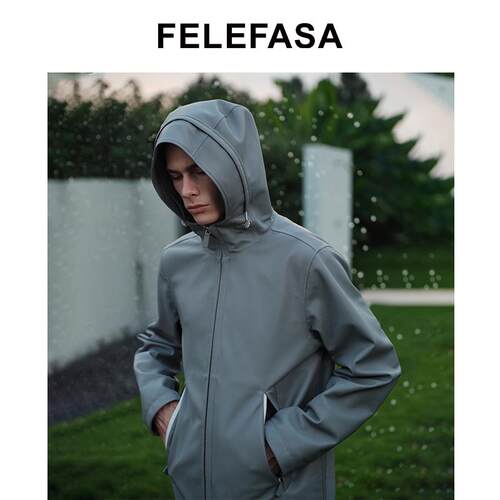 FELEFASA男款休闲宽松夹克外套