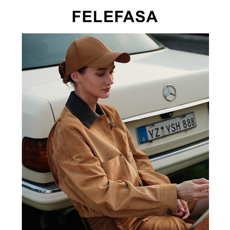 FELEFASA皮衣外套2024秋季