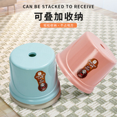 家用塑料小凳子加厚矮凳圆凳加固茶几板凳换鞋 凳宝宝洗澡凳圆筒凳