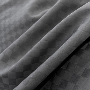 长绒棉枕套枕头套一对装 2024新款 家用小方格系列高级深灰