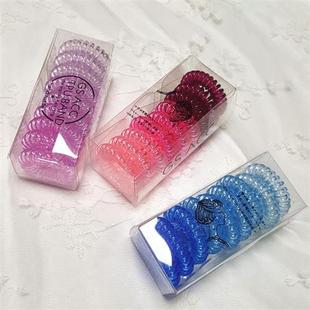 Wom for Wire Elastic Pcs Bands Box Hair Telephone