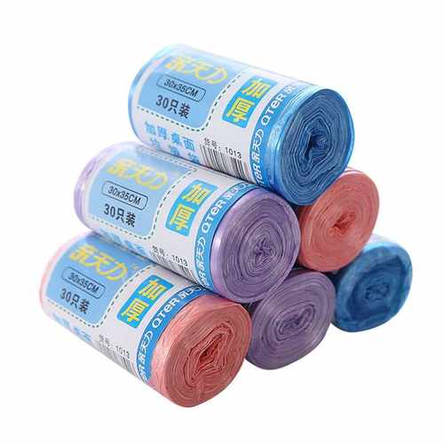 厨房加厚彩色桌面小号卷装垃圾袋家用车载迷你一次性垃圾桶塑料袋