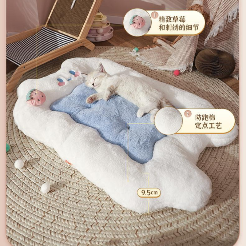 宠物窝垫布猫咪保暖床猫睡觉用舒适秋冬垫平台笼子用狗狗中小型犬