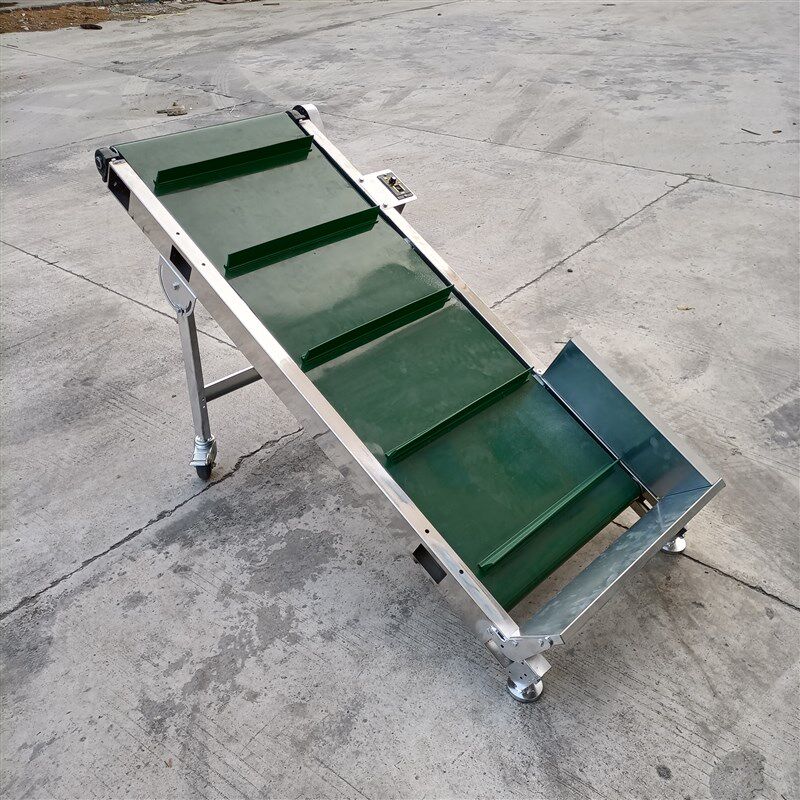 小型爬坡输送机输送带皮带流水线打包机专用传送机耐磨注塑提升机