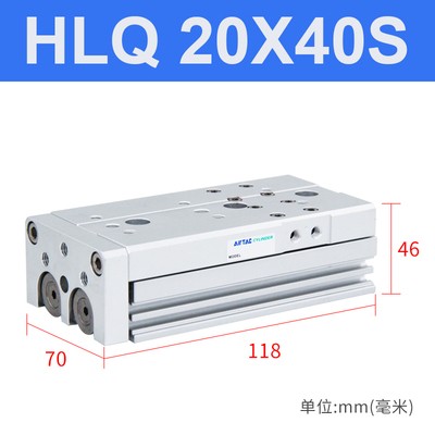 亚德客气缸HLS HLQ6/8/12/16X10X20X30X40X50X75X100SA/SAS/SB