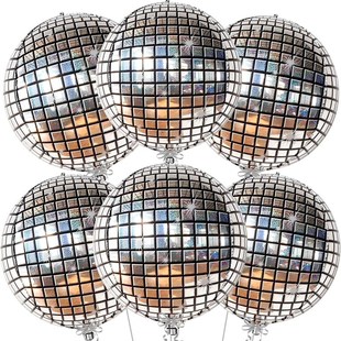 70s Inch Decor Party Balloons Ball Disco 6pcs