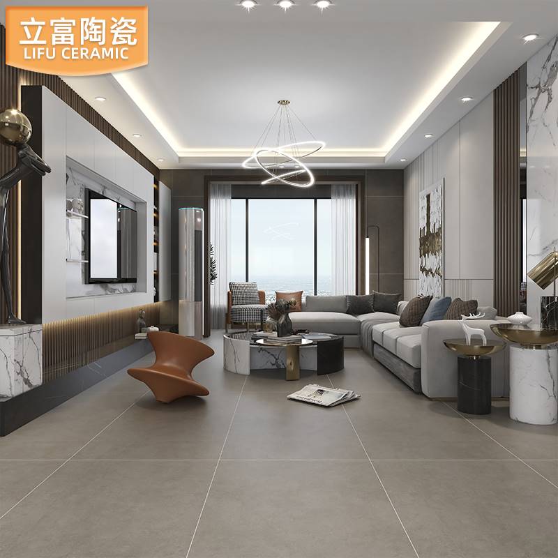 素色侘寂风微水泥瓷砖地砖600x1200奶黄柔光砖750x1500奶白地板砖