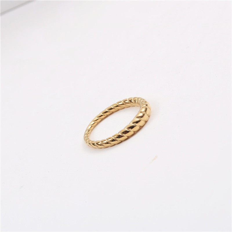 Retro golden hemp pattern road wide-fd ring fashion tendy si