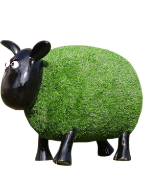卡通玻璃钢动物雕塑户外幼儿园草皮羊装饰小品造景花园林景观摆件