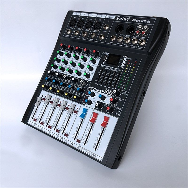 调音台 小型专业演出家用舞台音响6路8路12路带蓝牙MP3效果混响