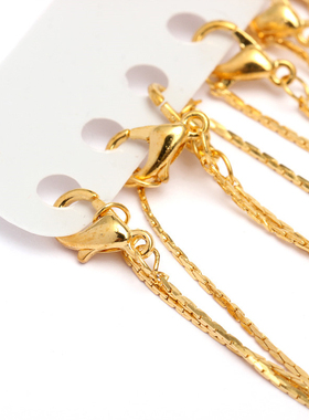 12pcs Necklace Curb Chains 40cm Length Lobster Clasp Metal L