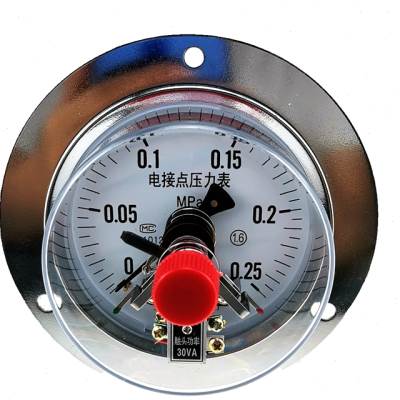 YXC100ZT磁助式轴向带边电接点压力表016mpa 真空电接点压力表