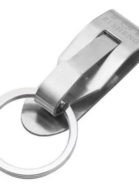 newPc Stnless Steel Keyring Security Clip On Heavy Duty B