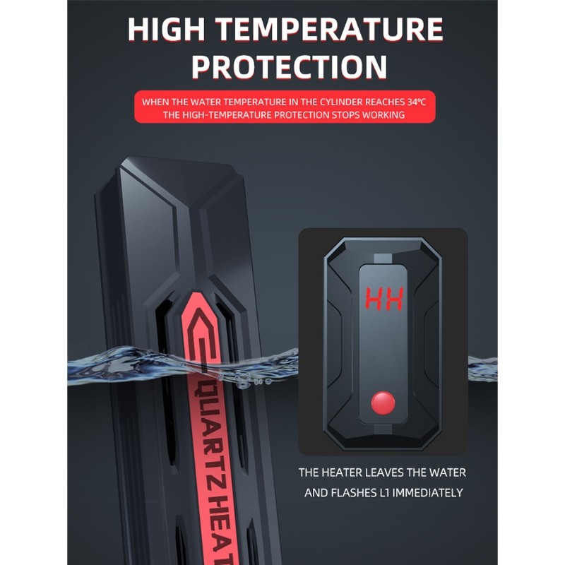 Submersible Aquarium Heater for Large Fish Tank w/Shut Off