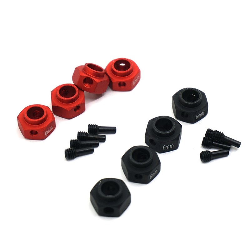 YEAHRUN 4PCS 6/8/9/10/11/12mm Thick 12mm Hex Wheel Hubs Moun